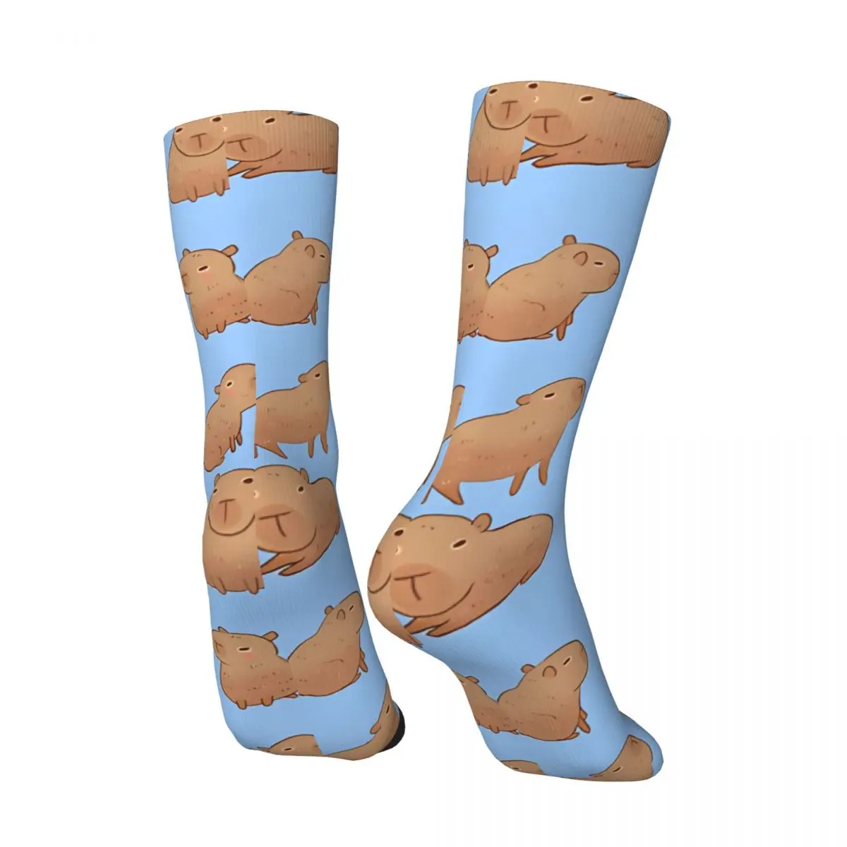 Calcetines de compresión Unisex con estampado de Capybaras, calcetín sin costuras, estilo callejero, Vintage, novedad