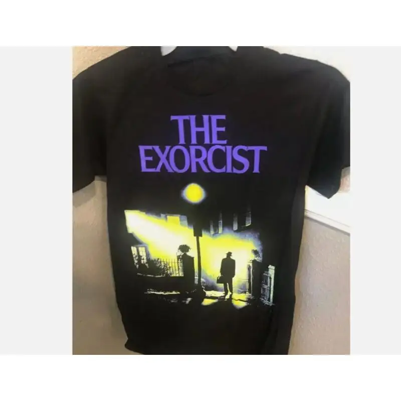 جديد ث العلامات ملصق طارد الأرواح الشريرة الموافقة المسبقة عن علم 1973 فيلم الرعب Men_s القطن تي شيرت #1