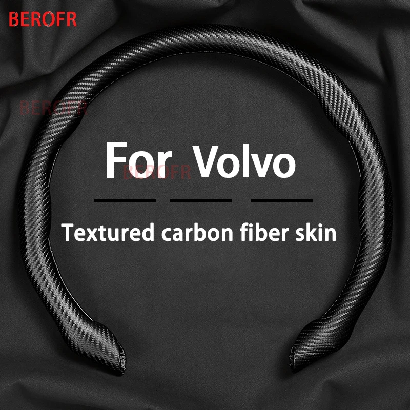 Car Suede Steering Wheel Cover  Sweat-absorbin  For Volvo S60 S90 XC40 XC60 XC90 V60 V90 C40 T5 T6 T8