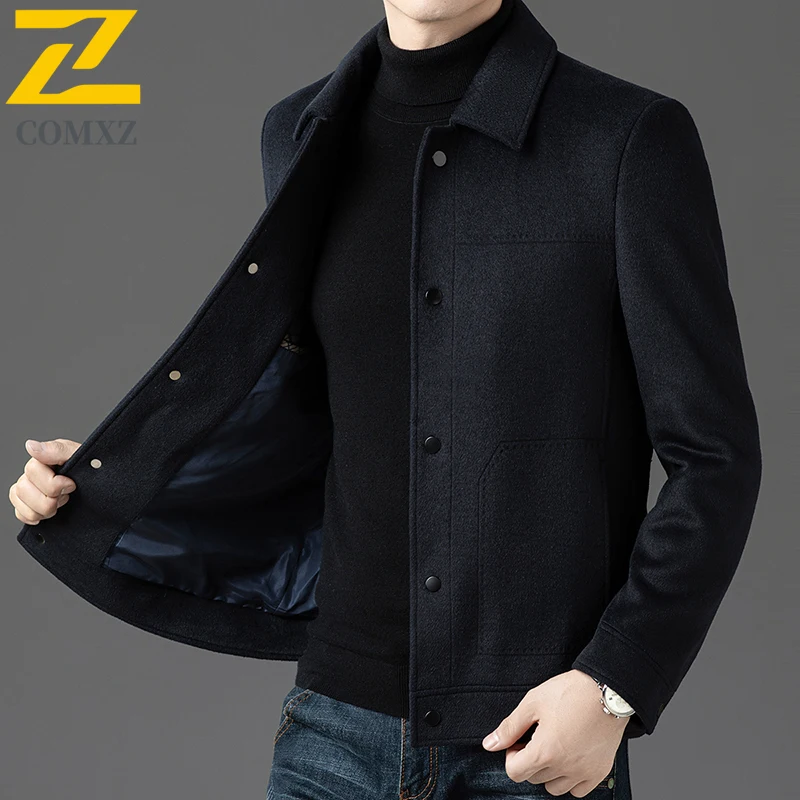 2025 Winter Wool Jacket Male New High Fashion Business Casual Thickening Coat Classic Business Style ​Windproof Warm TrenchCoat