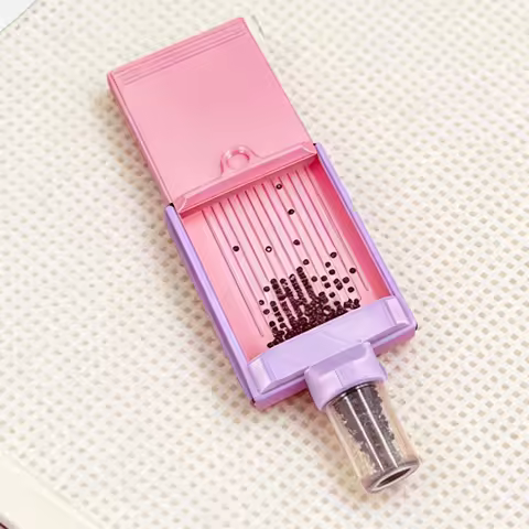 Diamond Painting Tray Organizer with Stopper and Cover for DIY Crafts Diamond Painting Tool Kit Storage Box (No Bottle Included)