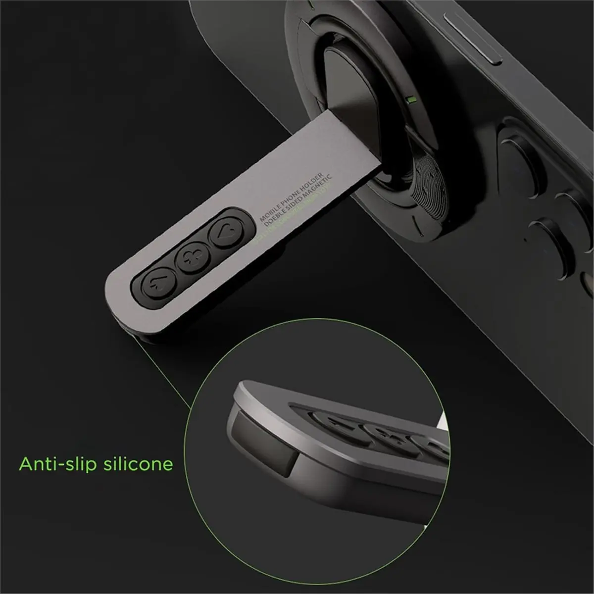 Magnetic Phone Holder, Aluminum Phone Ring Holder for Phone Grip with 360° Rotation Stress Relief Phone Holder A
