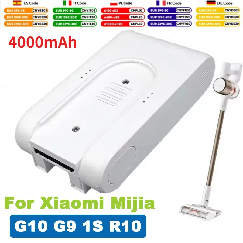 Pièces d'aspirateur pour Xiaomi G9 G10, batterie Lithium-Ion 5000mAh P2046-7S1P-BC 25.2V
