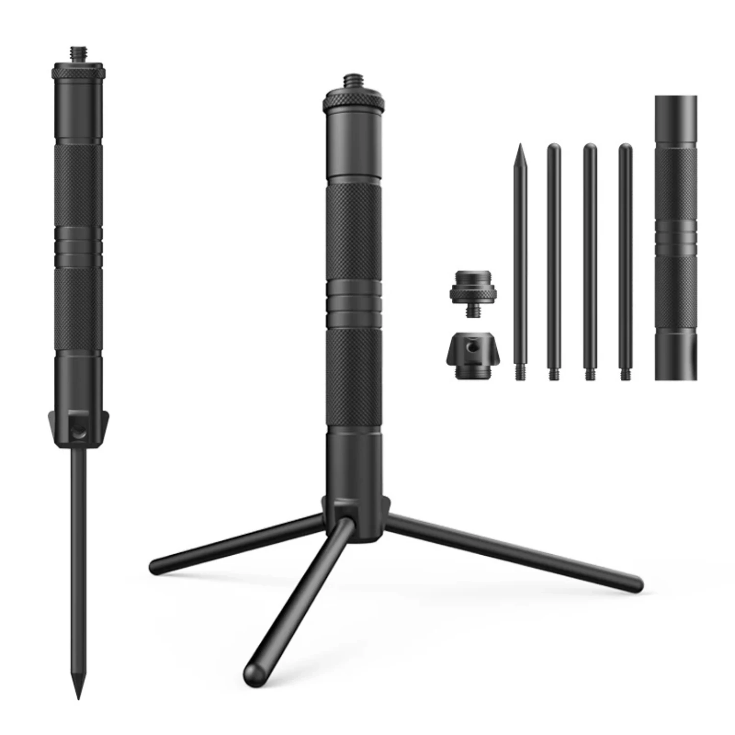 

Camping Light Bracket Mini Foldable Ultralight Aluminum Lamp Pole Multifunction Camera Tripod Stand Outdoor Picnic Hiking Molle