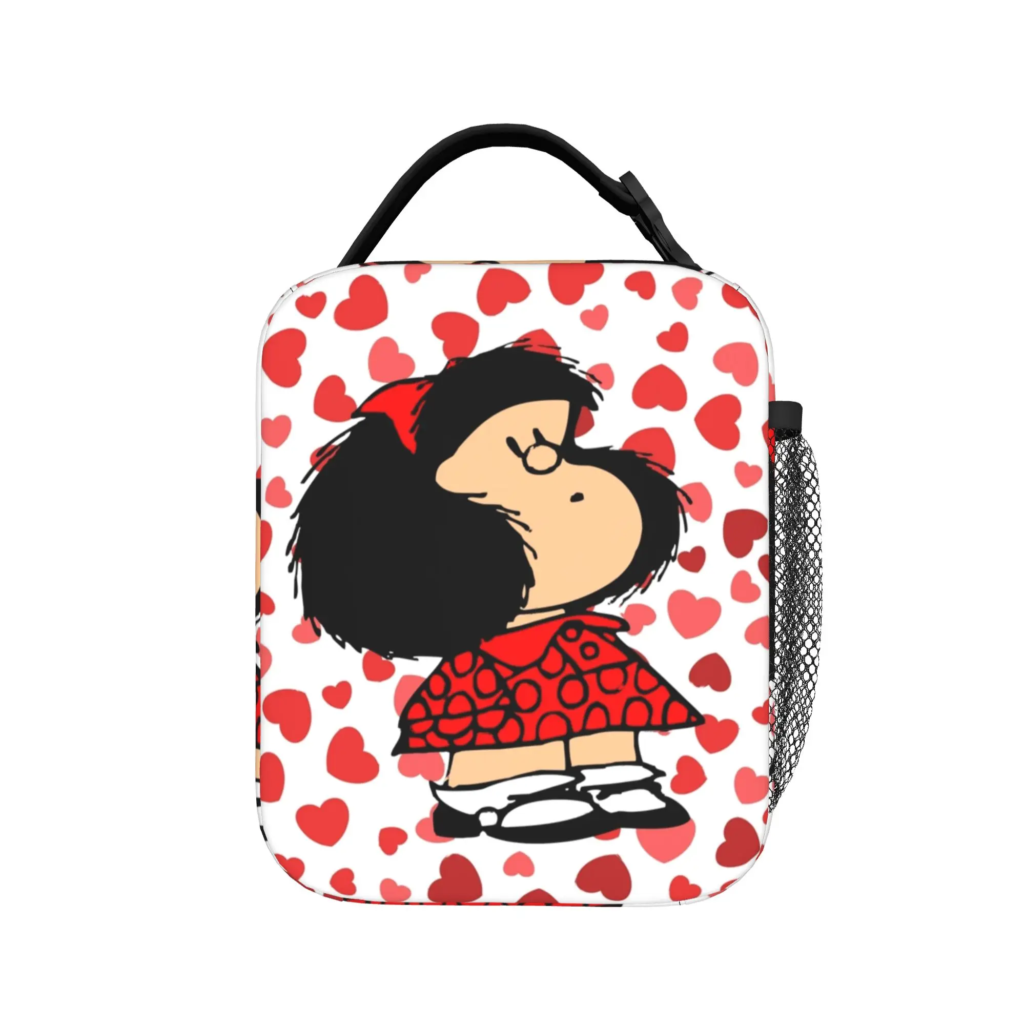 Mafaldas Insulated Lunch Bag Cooler Bag Reusable,Lunch Container Amine Cartoon Large Lunch Box Tote for Men Women