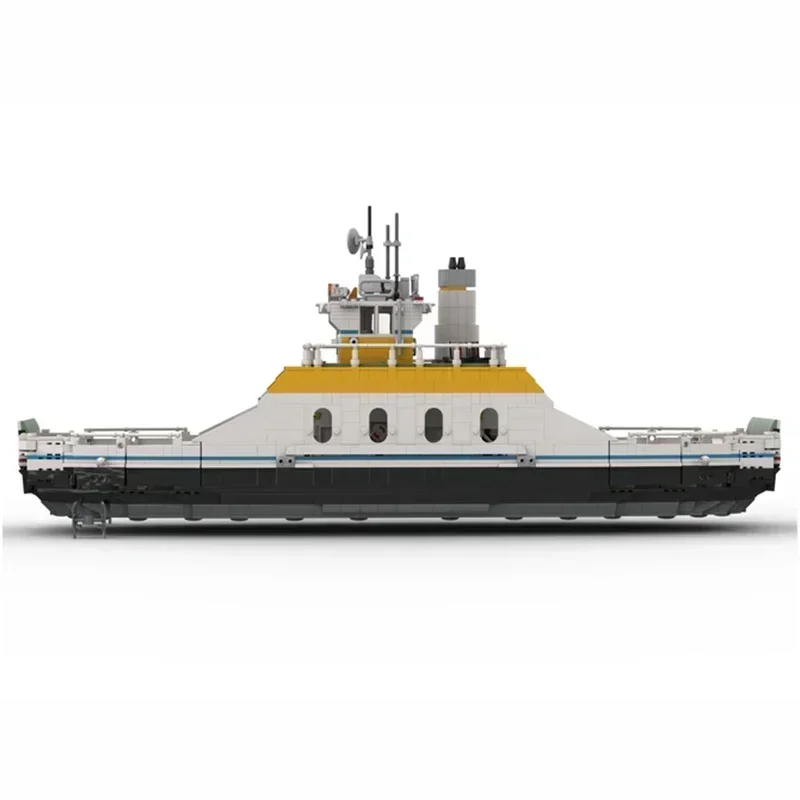 Urban Port Ship Model Moc Building Bricks Medium Sized Car Ferry Technology Modular Blocks Gift Christmas Toys DIY Sets Assembly