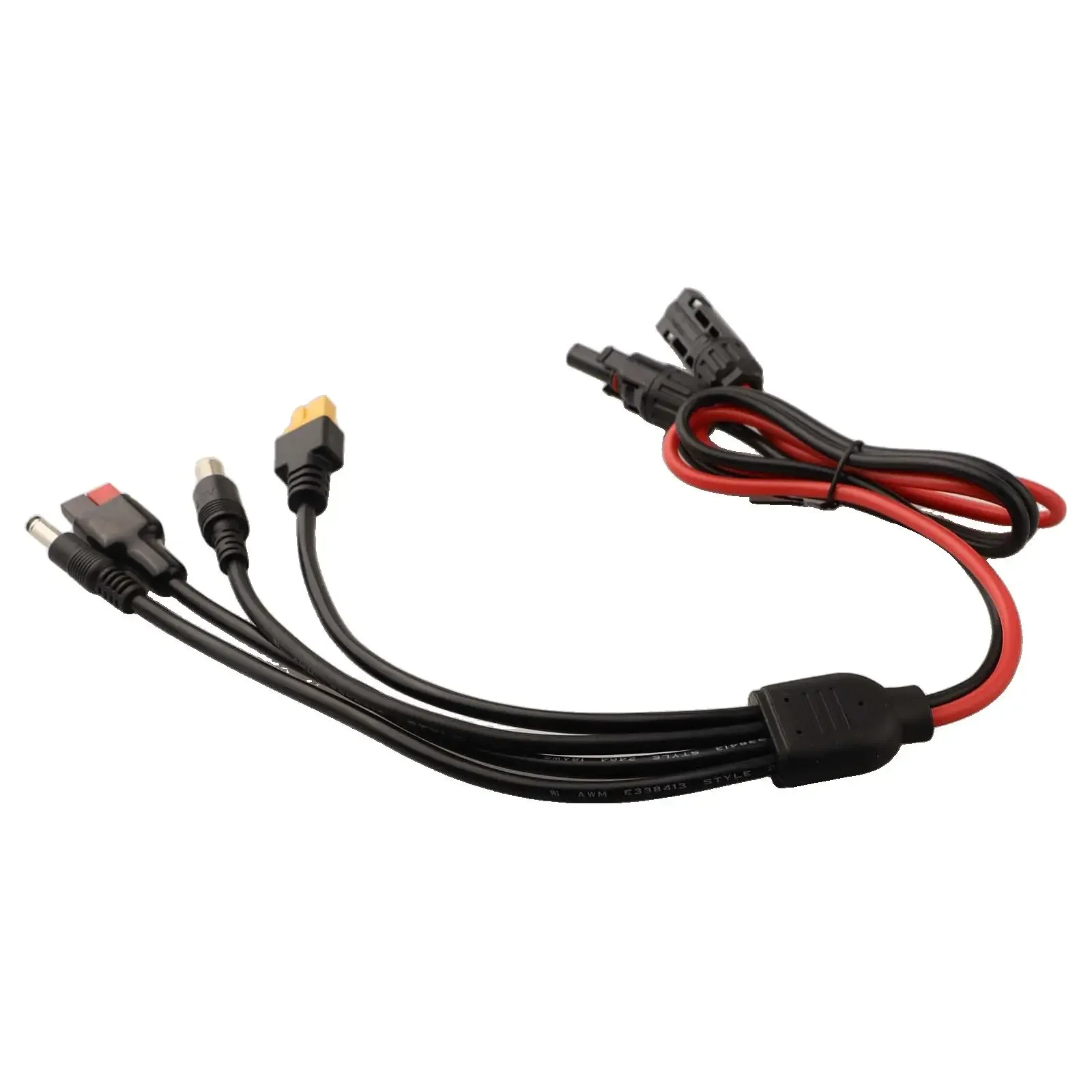 

For Power Stations Silicone Wire Pvc 4-in-1 Solar Charging Cable Power Station Adapter Stable Current 12AWG-18AWG Wires