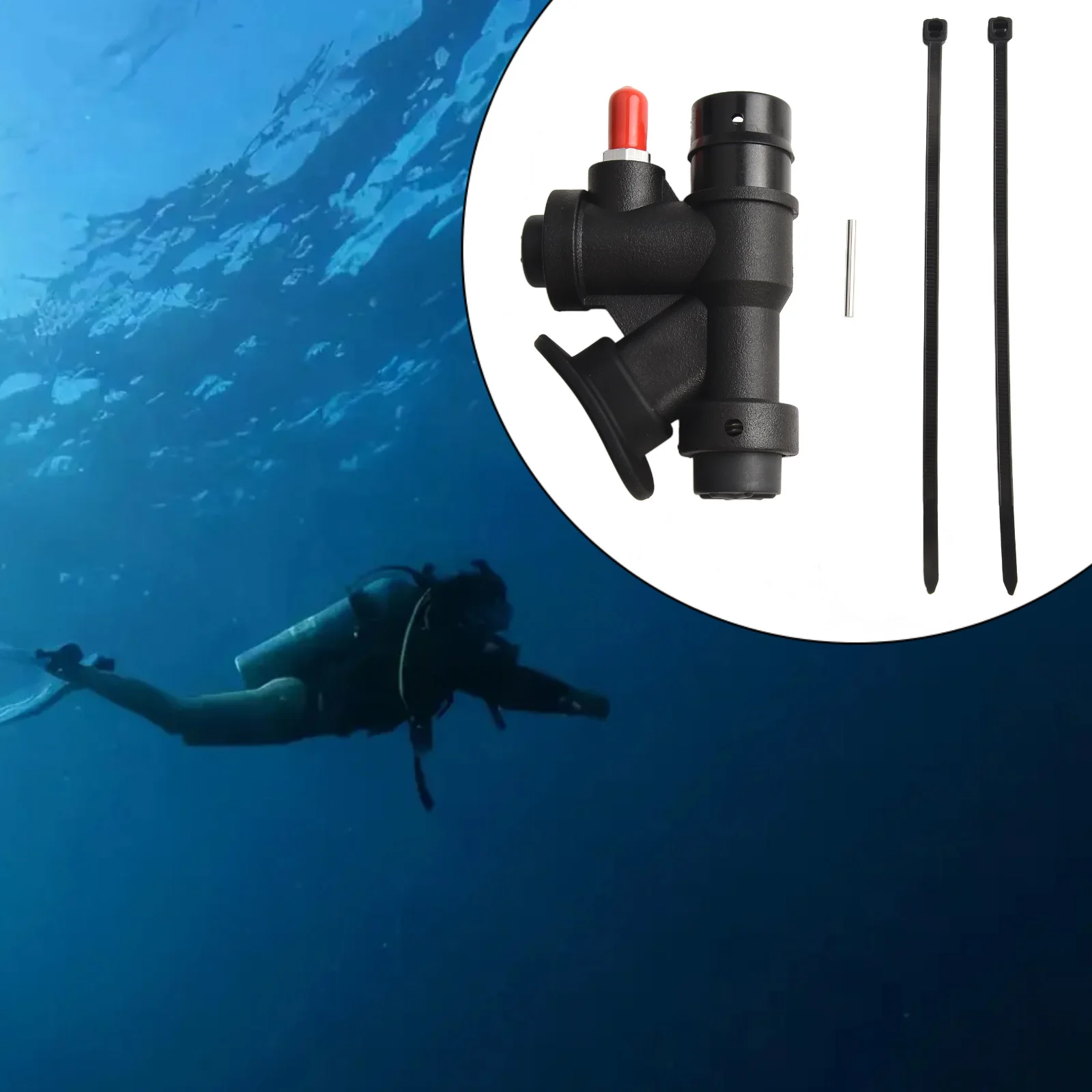 

Cable Tie Oral Power Inflator K-type Oral Inflator Nylon Material Oral Power Inflator Scuba Diving Black Color