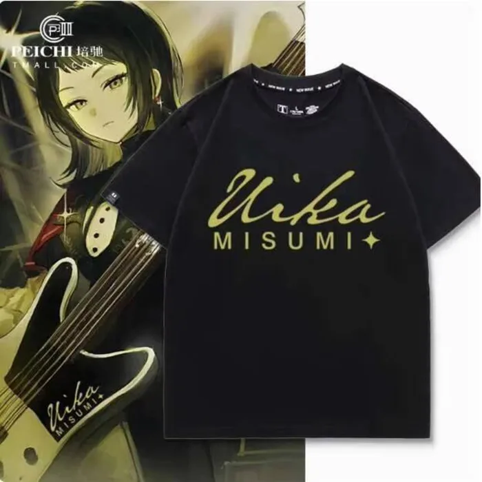 

Anime Bang Dream Ave Mujica Short Sleeve T-Shirt Summer Cosplay Costume Casual Student Loose Tops Anime