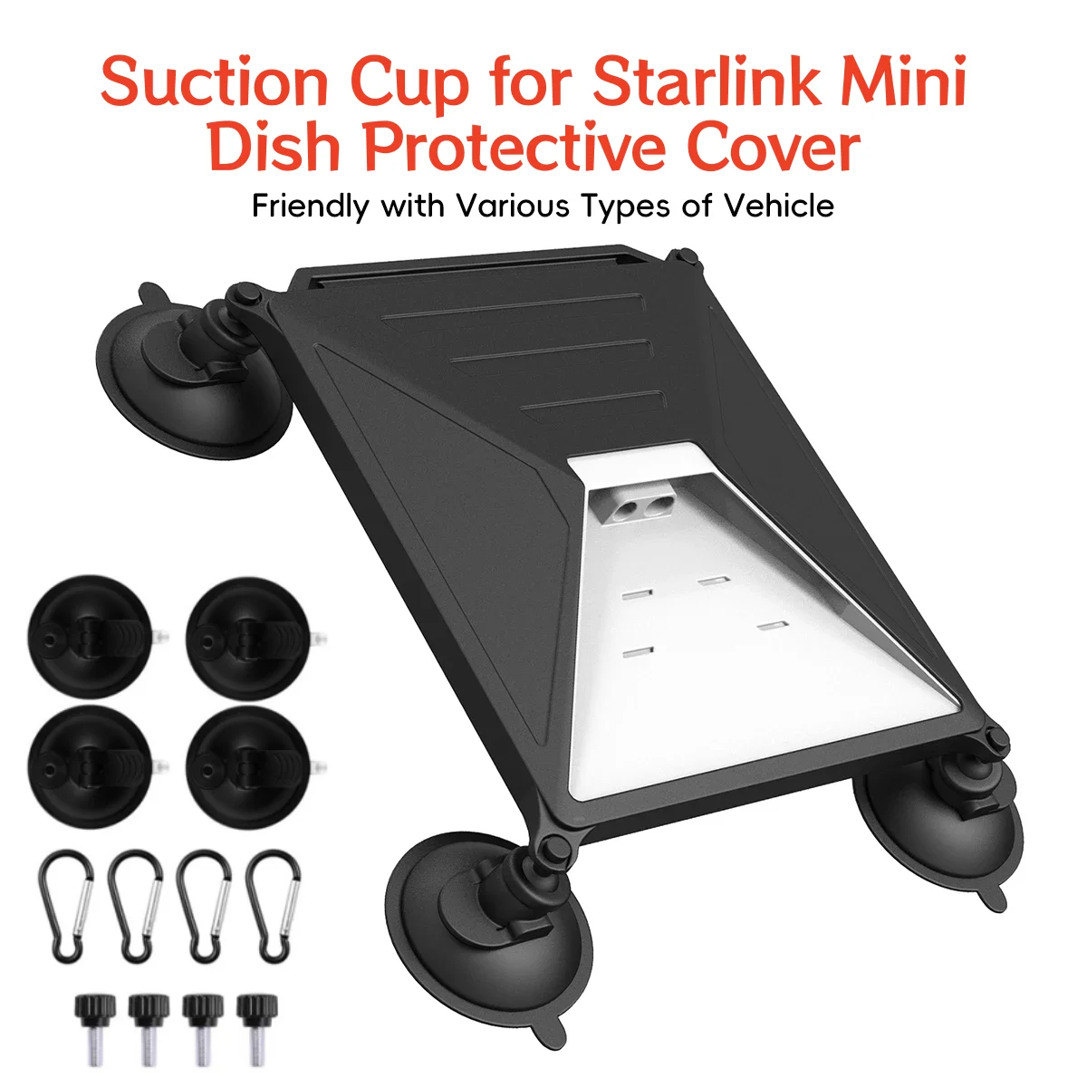 

Silicone Protective Case with Suction Cups for Starlink Mini Satell - Car Mount Accessories Roof Mount Kits for Car Sunroof & RV