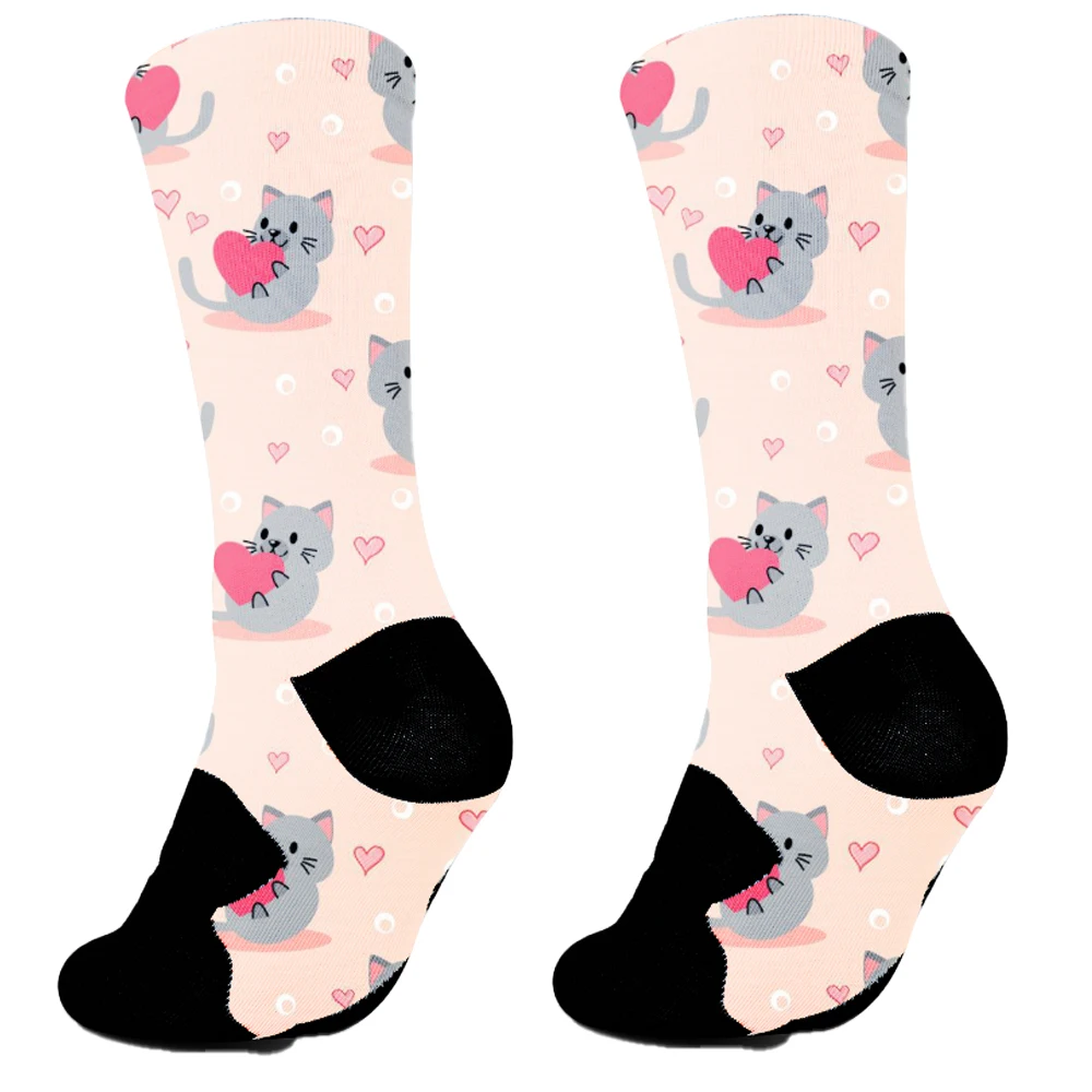 Kaus kaki baru lucu motif Mode Pria Wanita kaus kaki Crew lucu kaus kaki olahraga lari sepak bola basket pasangan bersepeda socksy