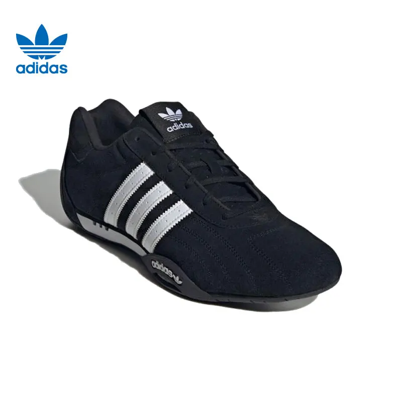 Adidas Originals IH4154 Men Fashion Casual Sneakers, Black White, Lace‑Up, Rubber Outsole Daily Walking Footwear