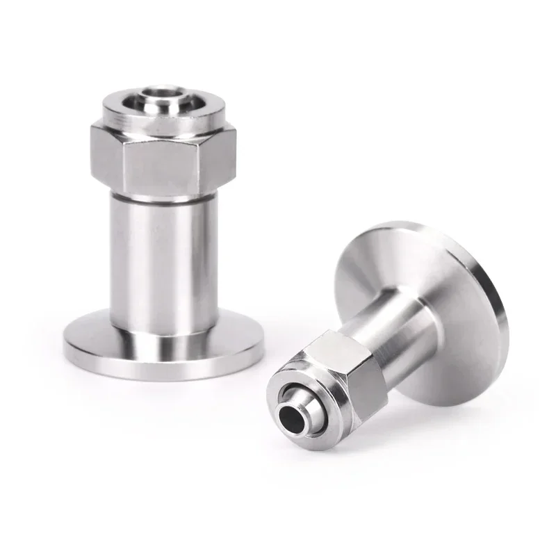 KF16 KF25 KF40 KF50 304 Stainless Steel KF Vacuum Fast Twist Tube Pipe Fitting Quick Connector Fit PU Air Tube