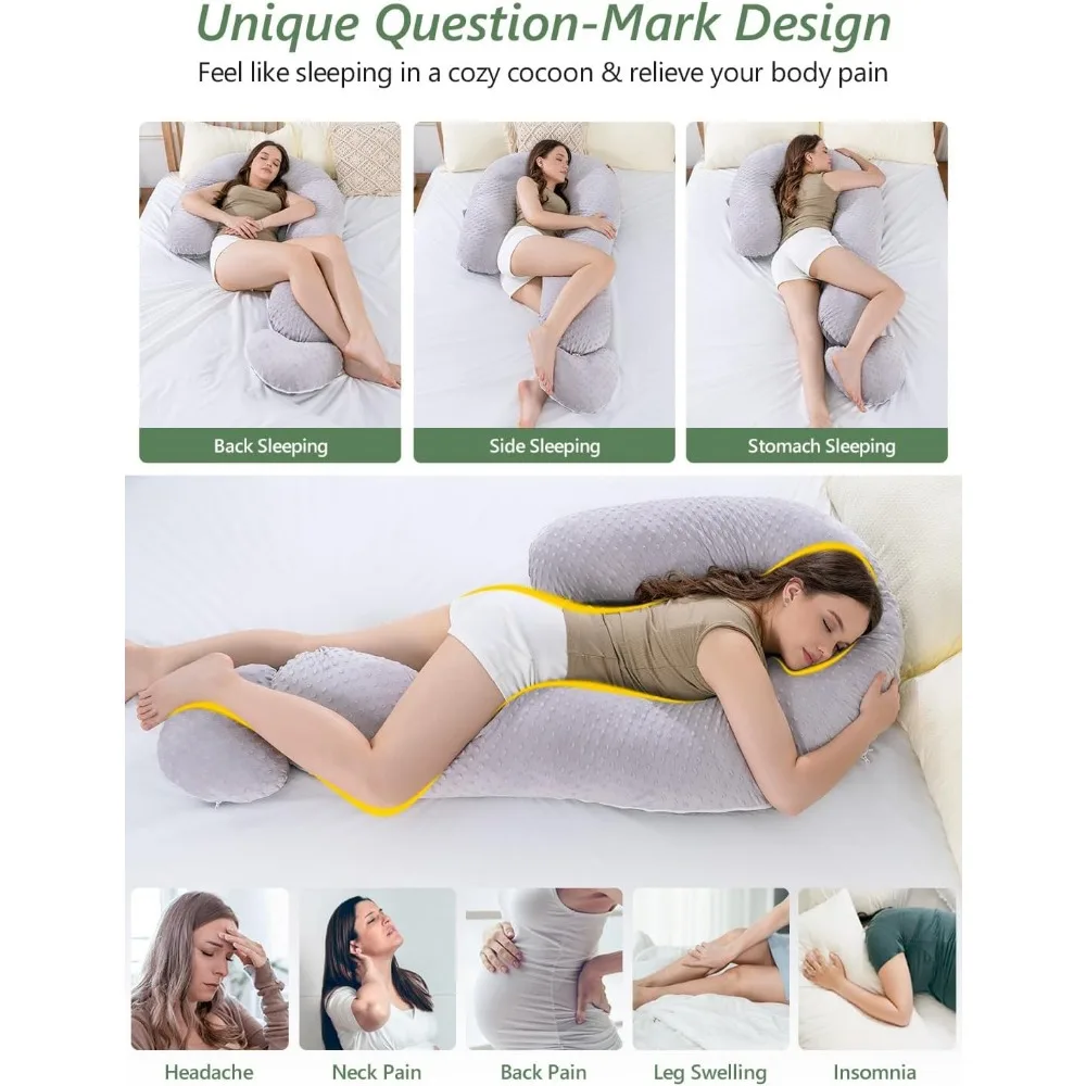 Dual-Sided Velvet Bolster Pillow for Adults & Couples, Hugging Support Pillow for Side and Back Sleepers
