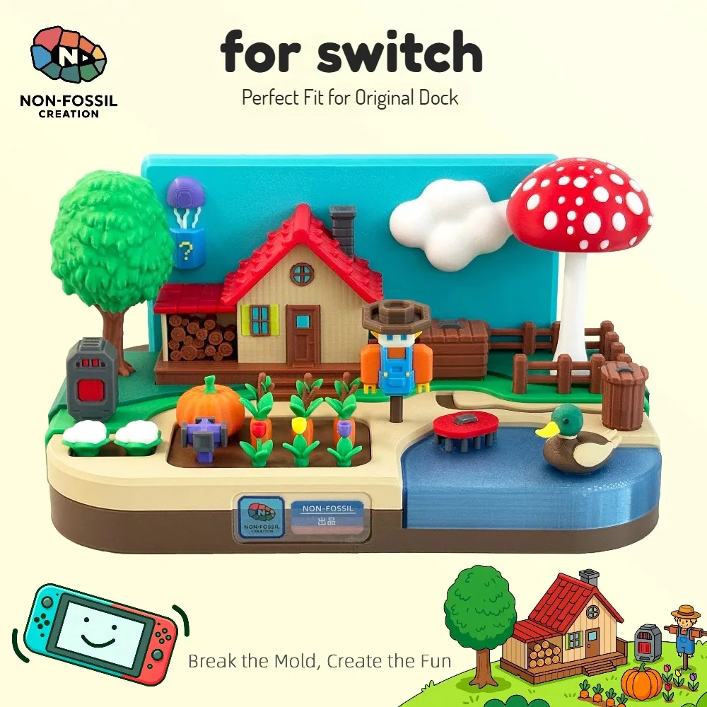 For Switch NS1 NS2 Handheld Console Dock Stable Anti‑Slip Dissipation FDM 3D Printing Creative Handheld Game Console Accessories