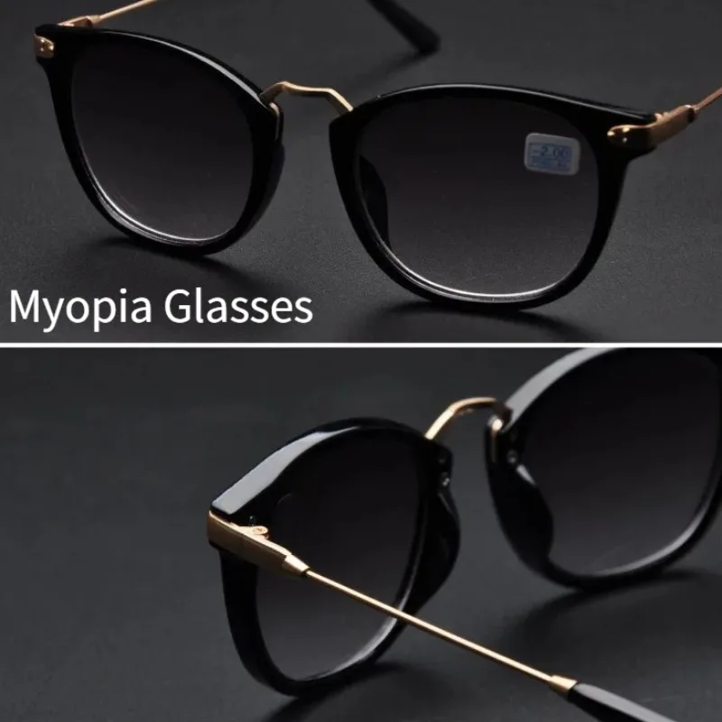 

New -1.5 -2.0 -2.5 -3.0 -3.5 -4.0 Myopia Sunglasses Refractive Focus Fashion Degree Degree Gray Leg Metal Sunglasses AC lenses