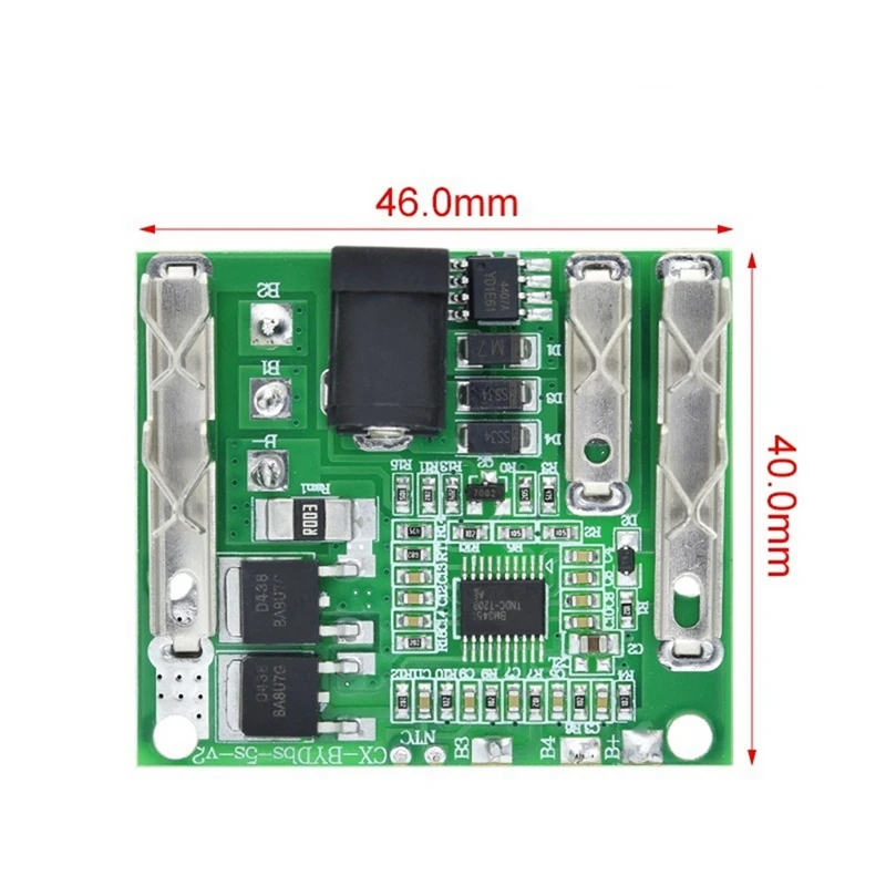 Papan pelindung pengisian baterai 5S, modul BMS 18V 21V 20A, papan pelindung baterai Lithium Li-Ion untuk peralatan listrik