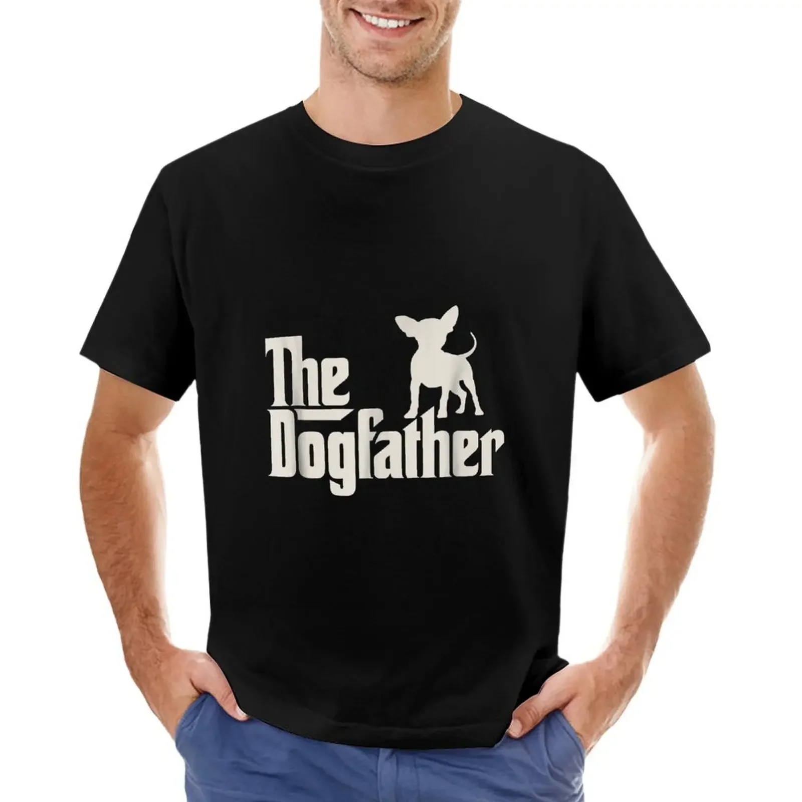 

The Dogfather Chihuahua Funny Dog Owner Shirt T-shirt kawaii clothes summer top aesthetic clothes men graphic t shirts