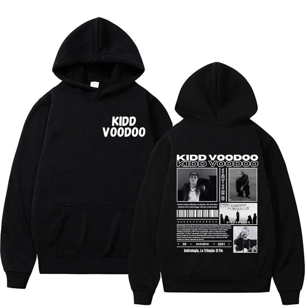 

Рэпер Kidd Voodoo En Chile Tour Графические толстовки для мужчин и женщин Мода Хип-хоп Готический тренд Толстовка Уличная одежда Толстовки большого размера