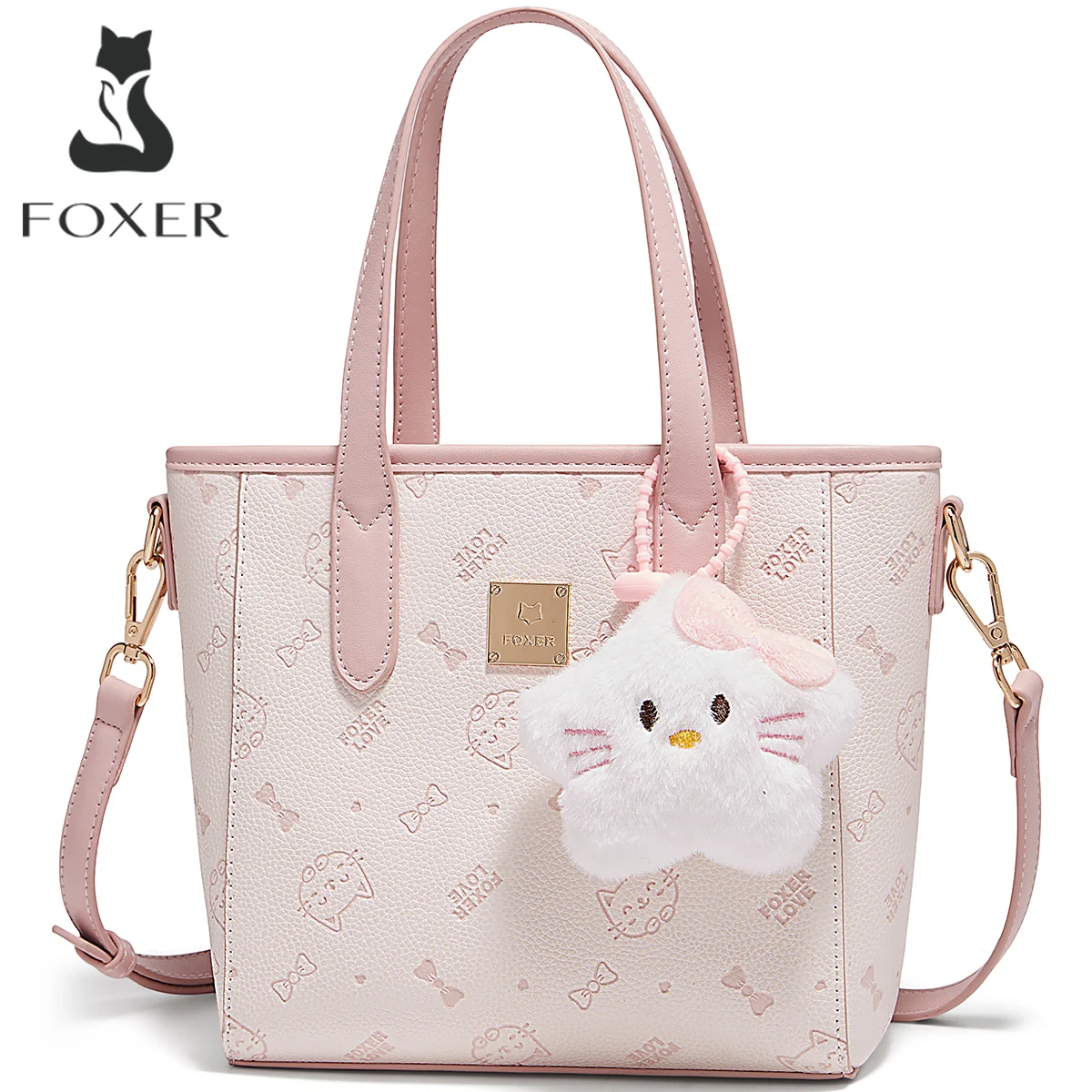 

Сумка-тоут FOXER из ПВХ для женщин, модель 2026: Вместительная сумка на плечо для повседневного использования, легкая, для офиса и на каждый день