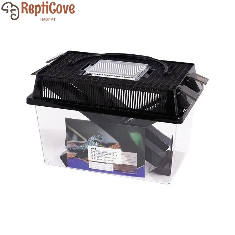 Caja de Alimentación Portátil Anti-Escape de 360 Grados de Alta Transparencia para Escalar, para Insectos, Grillos y Insectos Vivos