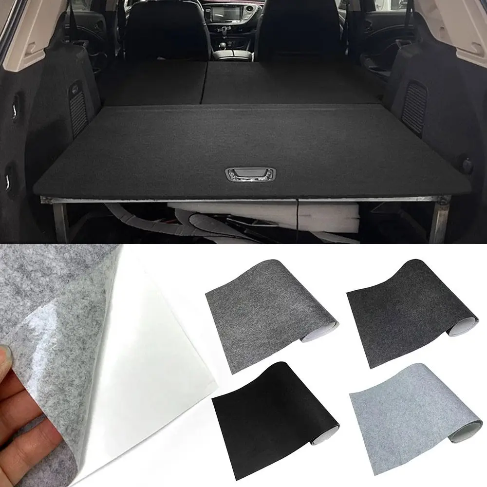 Tecido Não Tecido Autoadesivo para Carro, Tapete de Feltro Resistente a Altas Temperaturas 30x100cm/50x100cm, Forro Automotivo DIY