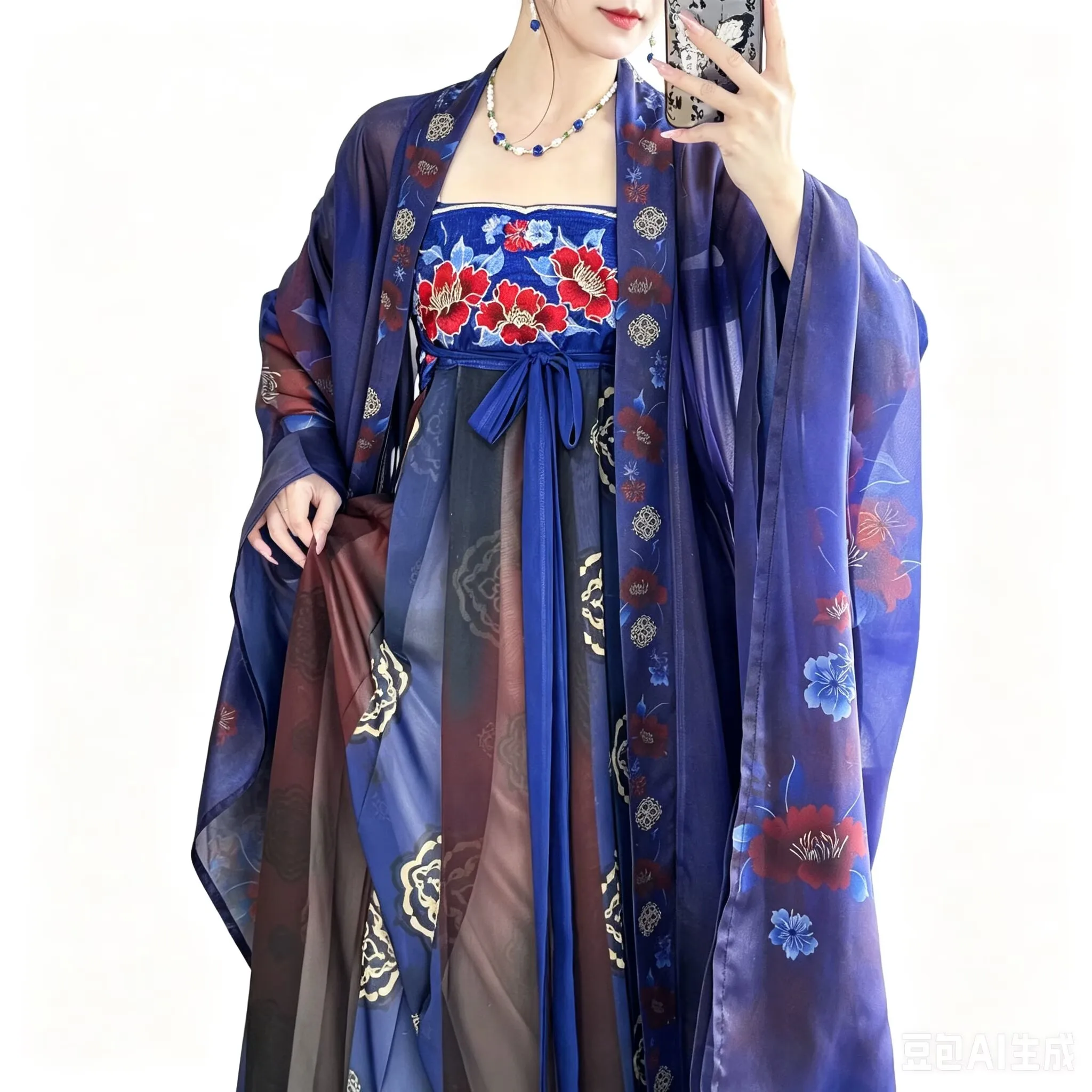 

Blue&Red Hanfu Dress Women Traditional Chinese Hanfu Suits Female Carnival&Halloween Cosplay Costume Vintage Hanfu Dress