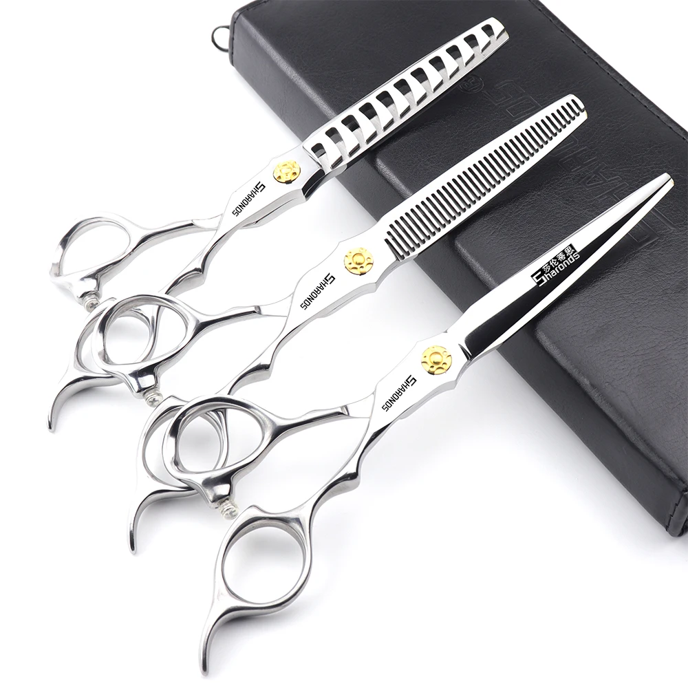 

6.5-inch professional hair clippers, flat teeth clippers, thinning tools, bangs thinning scissors, and broken hair scissors.