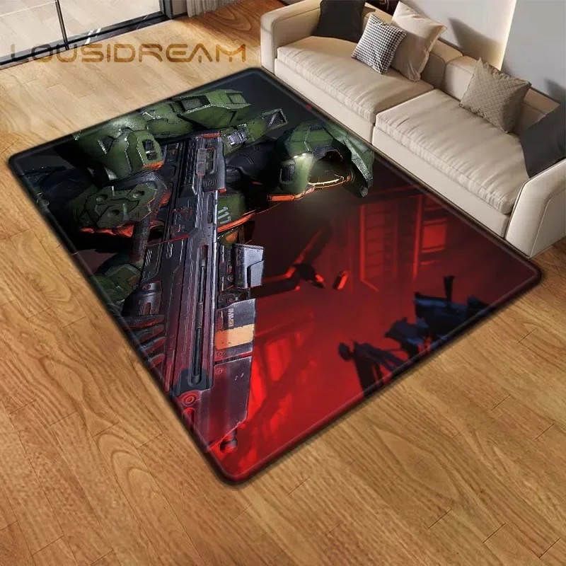 Halo Noncommissioned Officers Game Carpet Mat Footpad Bath Mat Polyester Non-slip Entrance Kitchen Bedroom Washable