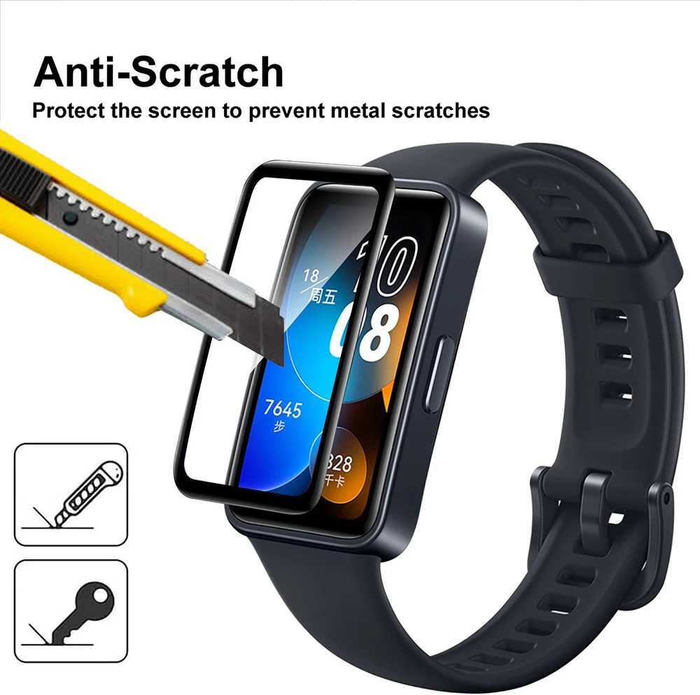 3D Curved Edge Protective Film For Huawei Band 8 7 Full Coverage Screen Protector Film