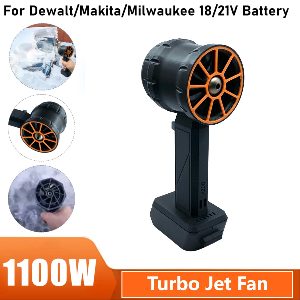 

Макс. турбовентилятор 1100 Вт, турбовентиляторы, реактивный вентилятор, бесщеточный двигатель 64 мм, мощный воздуходувка для батареи Dewalt/Makita/Milwaukee 18/21 В