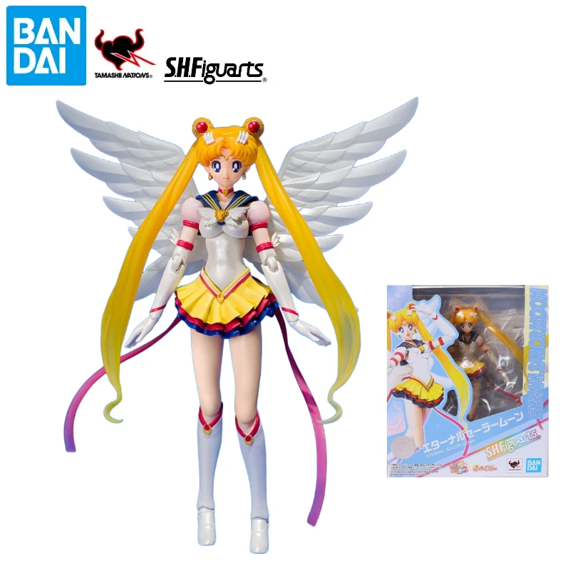 In Stock New Genuine Bandai SHF Sailor Moon Series Eternal Sailor Moon - Movable Figure Collectible Doll Gift