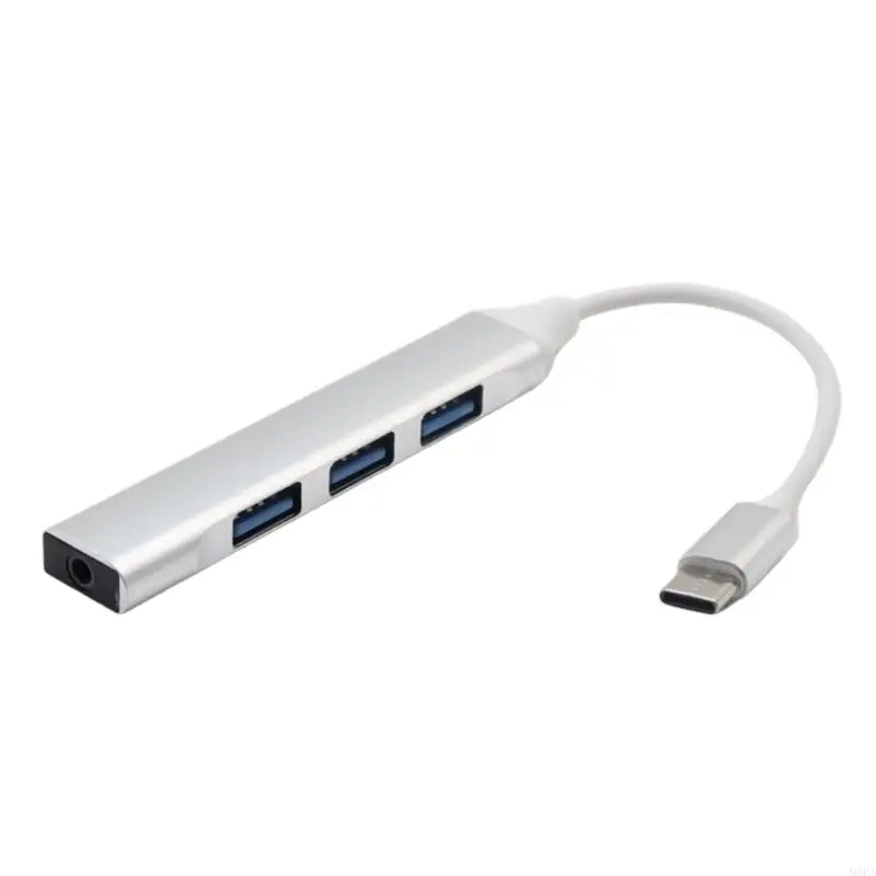 Q6PA USB C Station with 3.5mm Earphone Port for Phone and Desk Work Use