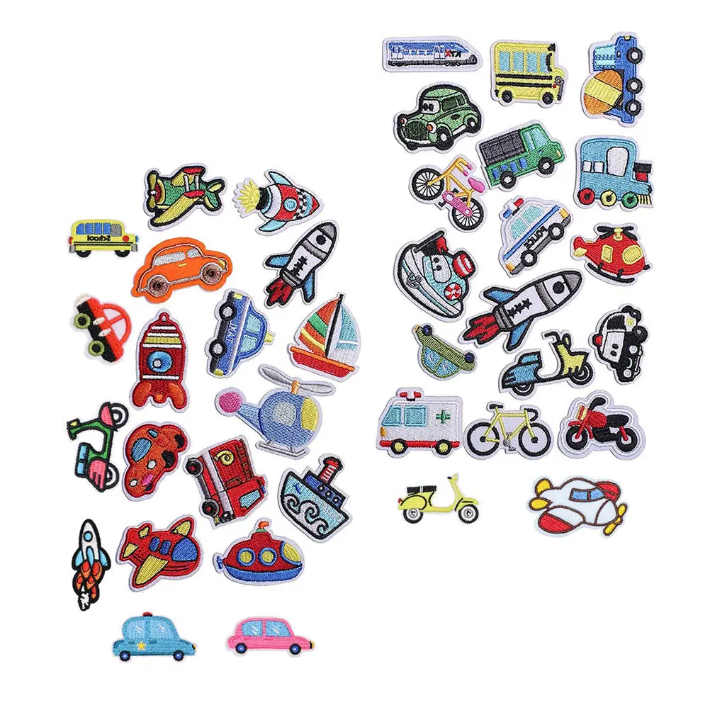 

38pcs Car Cloth Patches Embroidered Stickers Craft DIY Accessories Cartoon Patches Clothing Repair Jeans Bags Caps