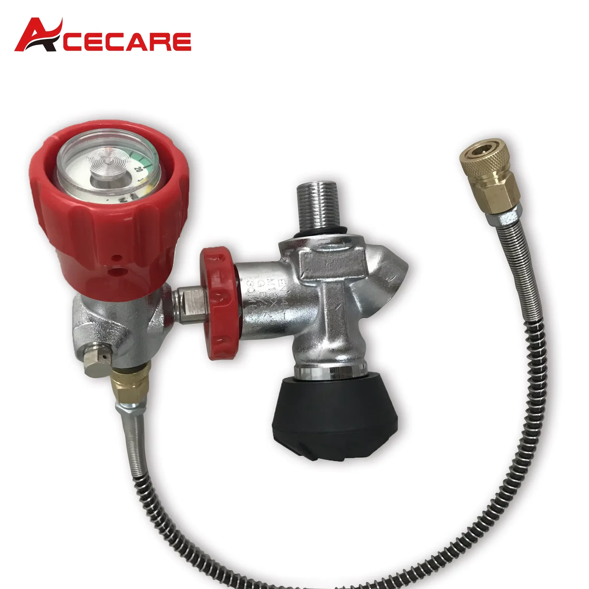 

ACECARE 4500Psi Адаптер для подводного плавания Регулятор с манометром Клапан резервуара для подводного плавания Фильтрующая станция для напильников газовых баллонов