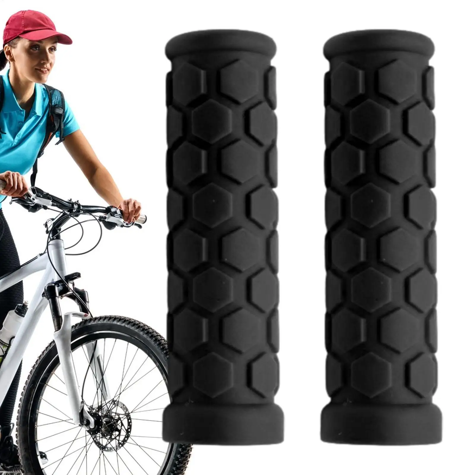 1 Pair Bicycle Grips Mountain Handlebars Gloves Non Slip Rubber Grips Long And Short Cycling Equipment Bicycle Turn Handle Grips