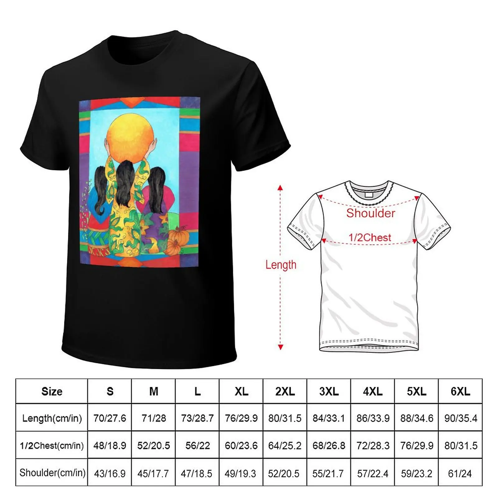 Our Sisters - Corn, Beans & Squash T-Shirt Plus Size Basic Short Sleeve Top