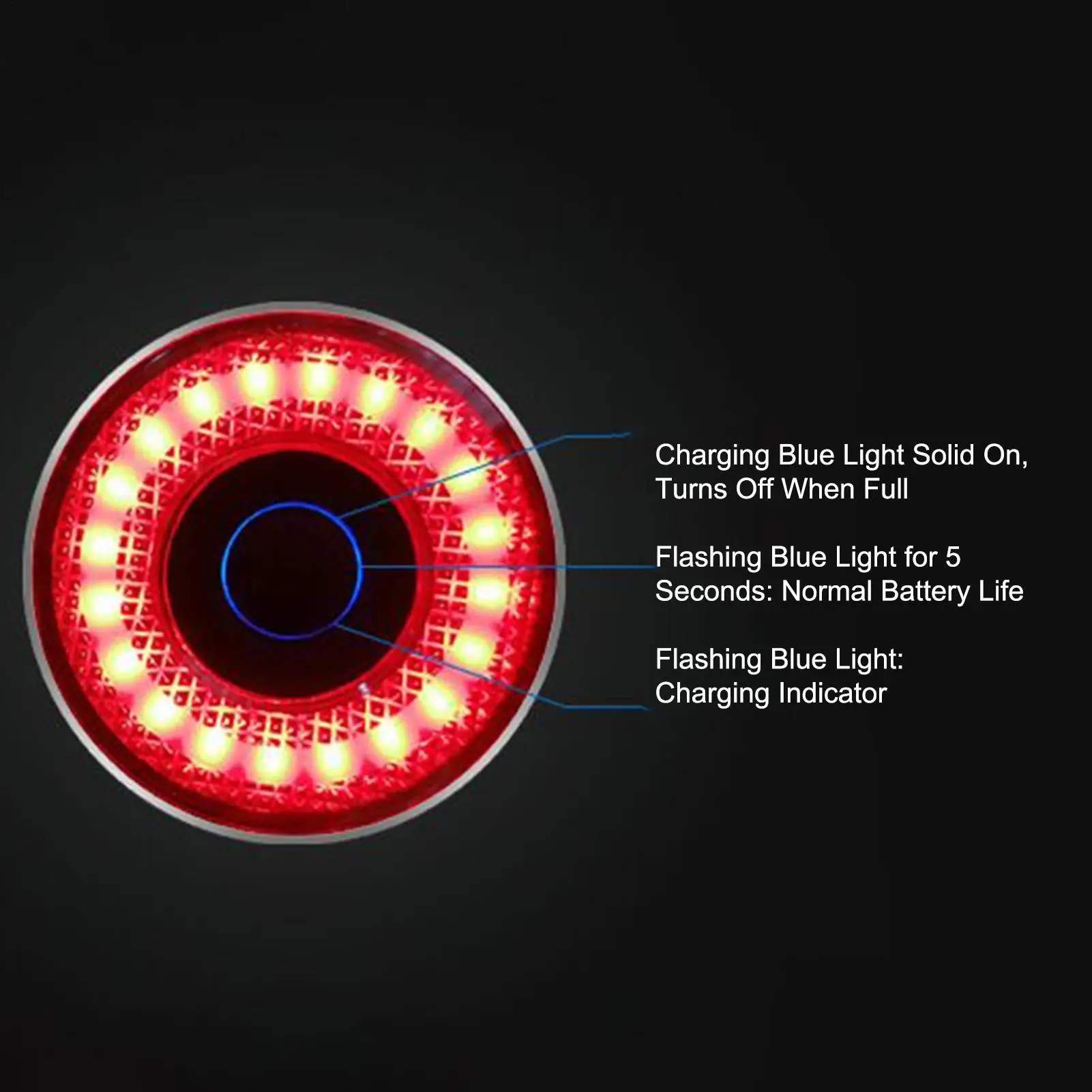 

Bike Tail Light LED Smart Bikt Rear Sensing Light Riding Sensing Back Lamp For Riding Mountain Road Daily Commuting Camping