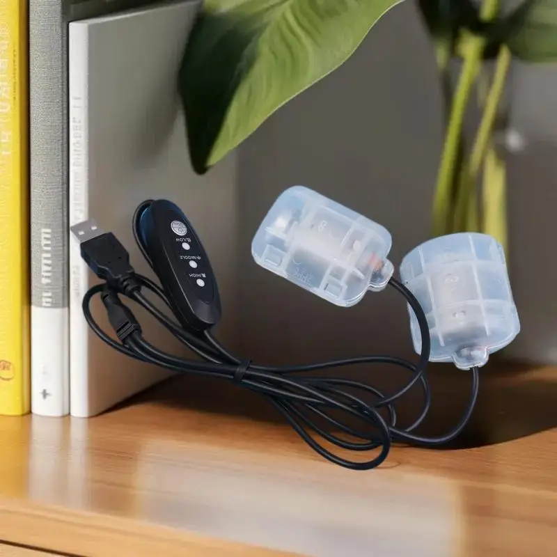 Low Noise Durable DC 5V 3-Speed USB Massage Motor Dual/ Single Head Vibrating Massager For Pillow/ Cushion/ Waist