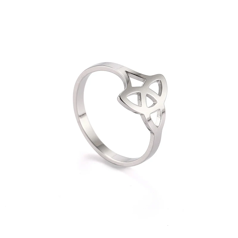 Witch's Irish Knot Ring für Frauen Edelstahl Irland Keltische hohle Fingerringe Neue Hexerei Amulett Schmuck Geburtstagsgeschenk – Detail 2