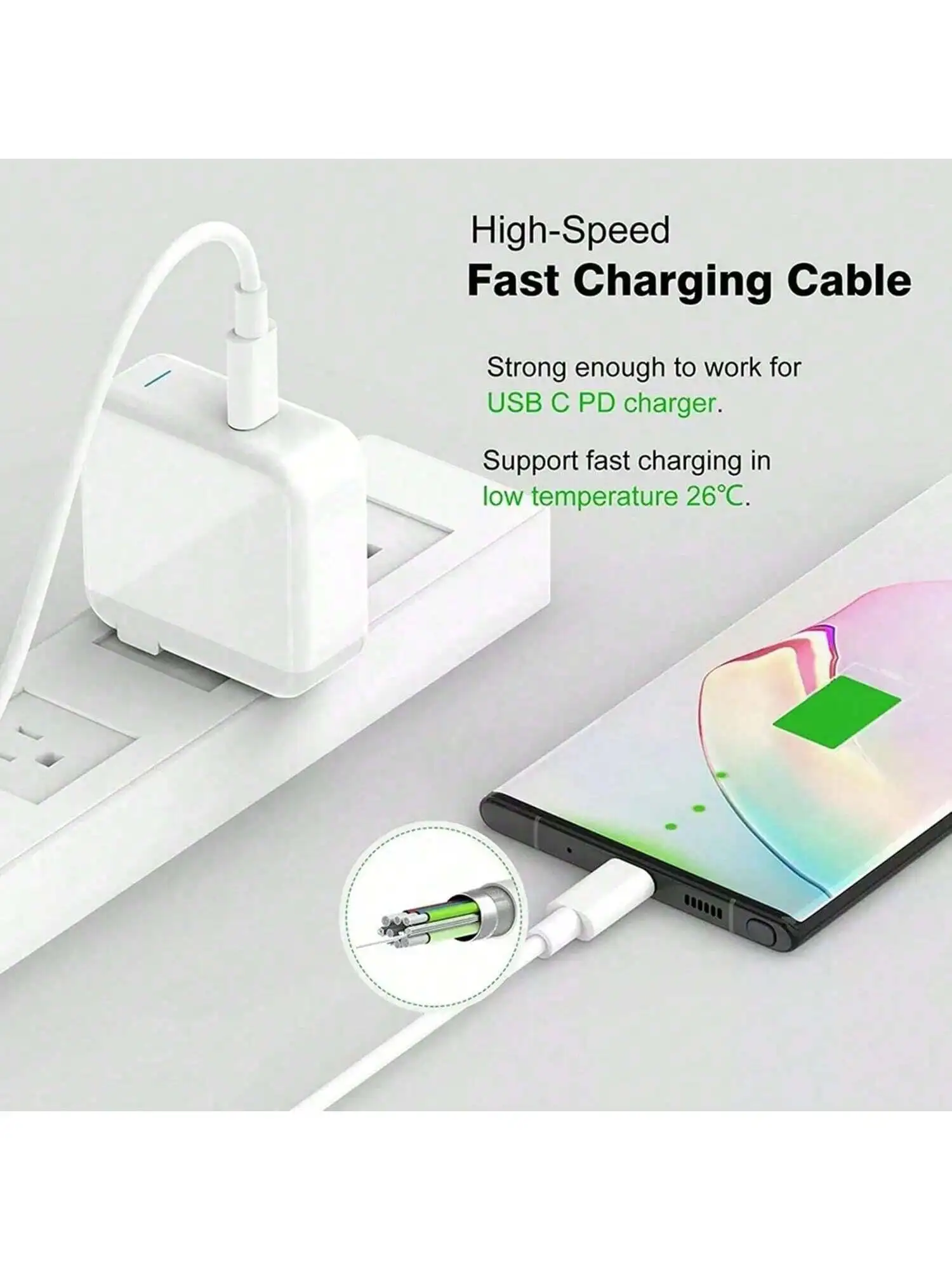 USB C to Type C Charger Cable,[3.3Ft/6.6Ft/10Ft] Long Type C Fast Charging Data Cable, Usb-C Power Cord Compatible with iPhone 16