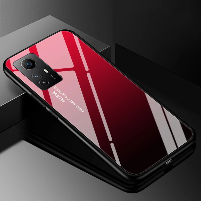 Etui ze szkła hartowanego do Xiaomi 12T 13T Pro etui twarde etui do Xiaomi Mi 11 10 T Pro 10 t 12 12x12t 13 Lite 5G Case TPU zderzak — zdjęcie produktu 5