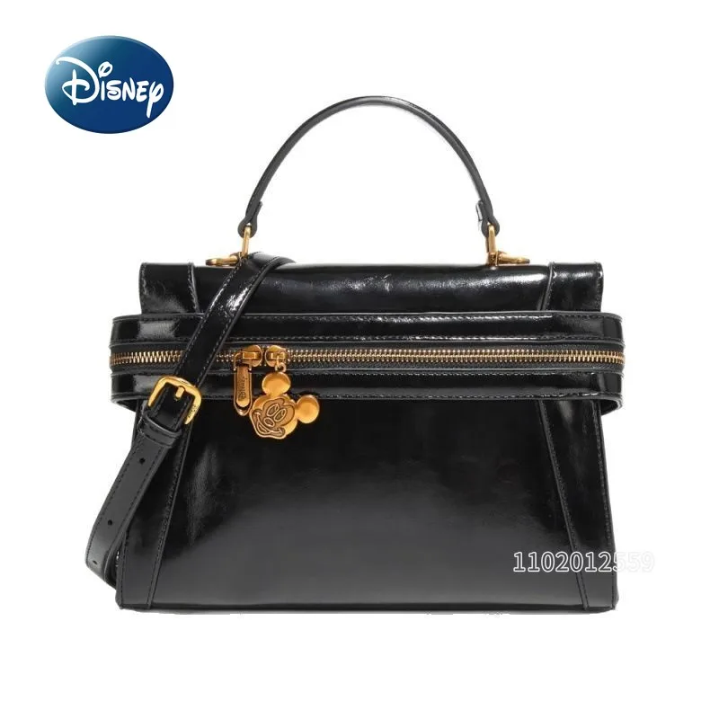 

Disney Mickey New Women's Handbag Solid Color Fashion Women's Shoulder Bag Large Capacity Retro PU Women's Bag High Quality