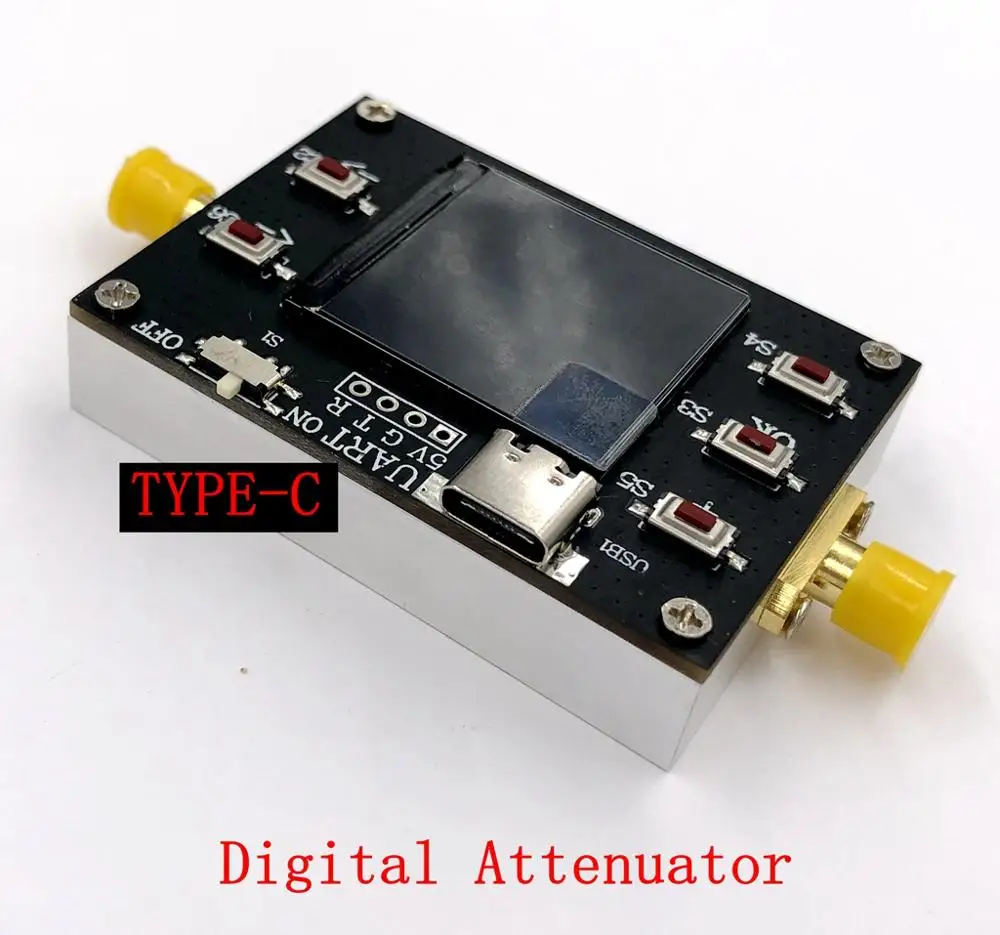 DC-6GHZ 30DB Programmable Digital Attenuator Attenuator Module step 0.25DB LCD display FOR RF Ham Radio Amplifier