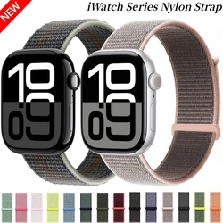 Braided Nylon Loop Strap For Apple Watch 10 9 8 7 45mm 41mm 42mm 46mm  Ultra 2 49mm Comfortable Bracelet iWatch 6 5 4 3 SE Belt