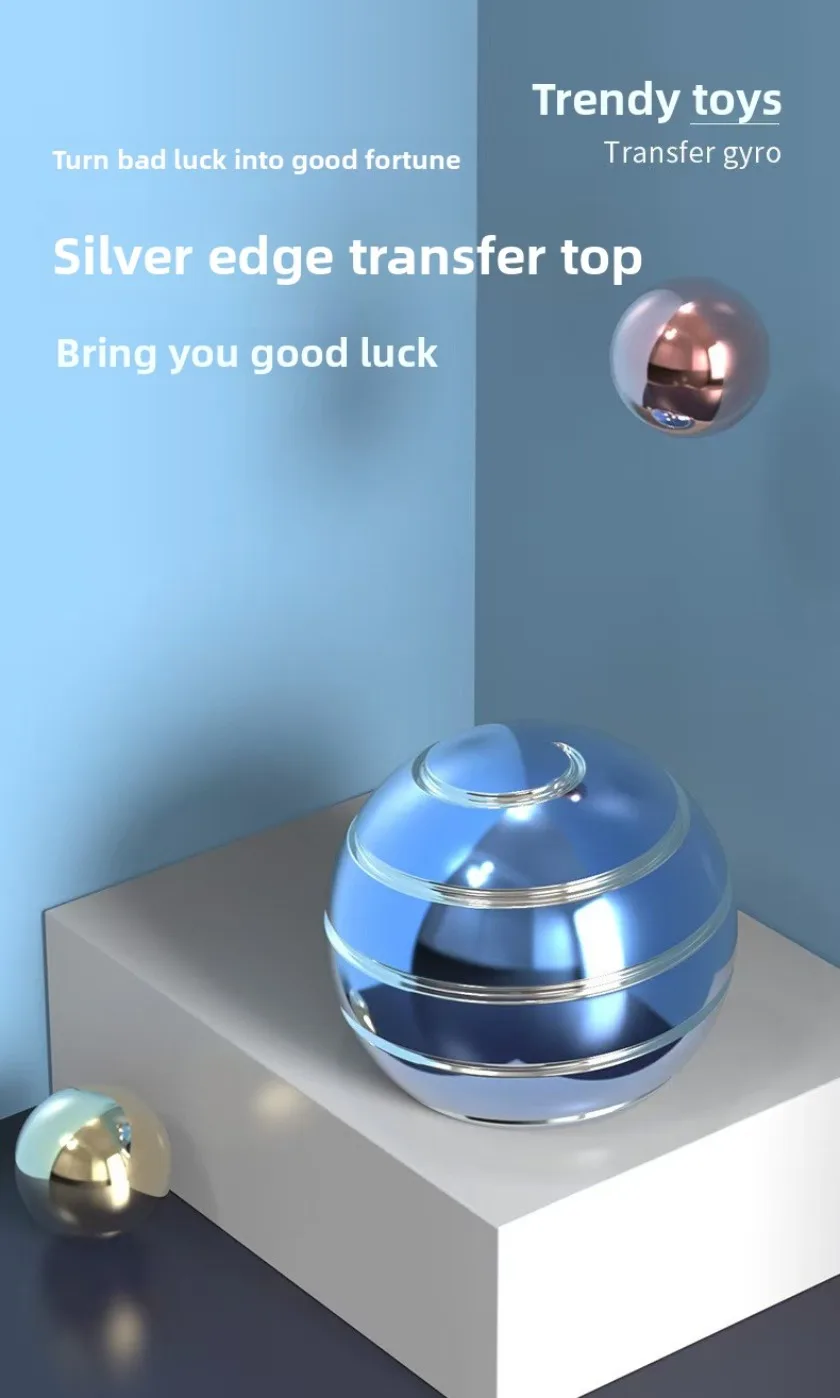 Neues Stressabbau-Spinngerät für Erwachsene bringt Glück mit Fingerspitzen-Gyroskop, Metallspielzeug, Desktop-Legierung, dynamischer Kreisrotator