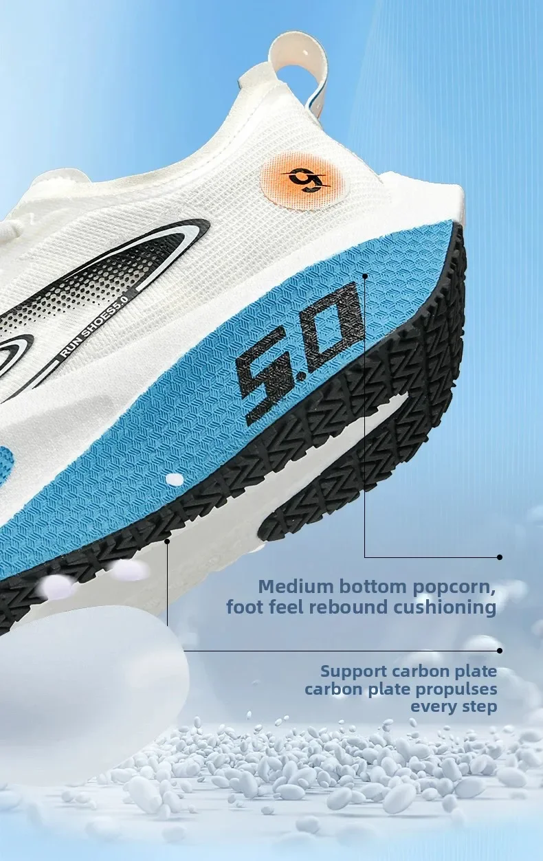 Unisex 2025, Vollcarbon-Platten-Laufschuhe, professionelle Marathon-Rennen, leichte, atmungsaktive Sport-Turnschuhe mit Bounce-Kissen – Detail 4