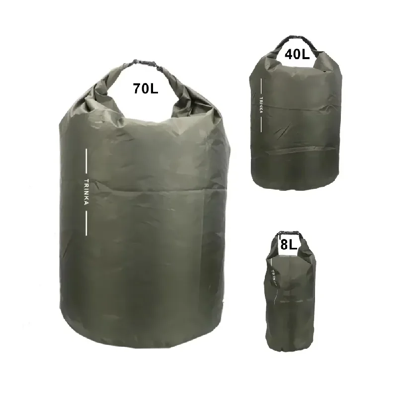 Dry storage bags for rowing, kayaking, and canoeing, 8L, 40L, 70L, waterproof non-water-filled bags, suitable for outdoor travel