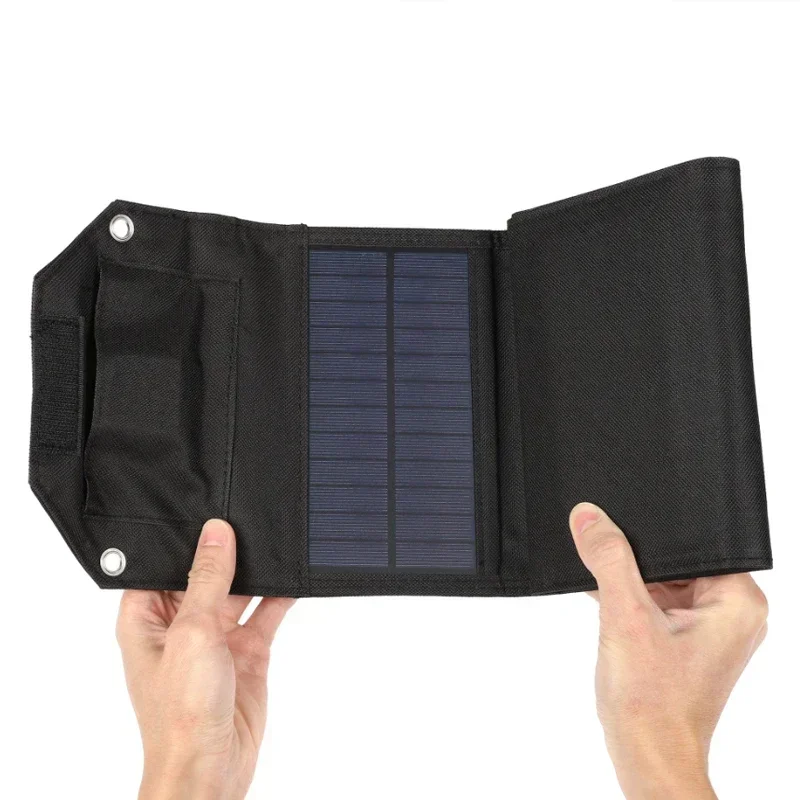 Cargador Solar Plegable Alta Potencia USB para Acampar y Senderismo - imagen 5