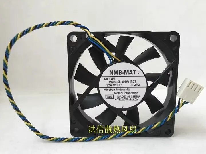 

Бесплатная доставка для нового 7015 2806KL-04W-B76 DC12V 0,45A 4-проводной охлаждающий вентилятор с ШИМ